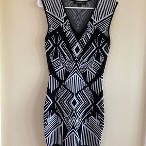Jealous Tomato Black and White Patterned Mini Dress